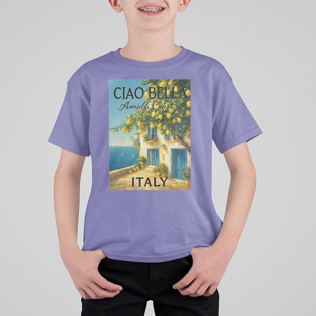 Italian Summer Amalfi Coast T Shirt For Kid Ciao Bella Italy Lemon - Wonder Print Shop