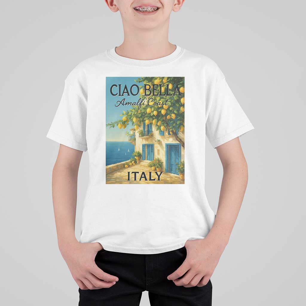 Italian Summer Amalfi Coast T Shirt For Kid Ciao Bella Italy Lemon - Wonder Print Shop