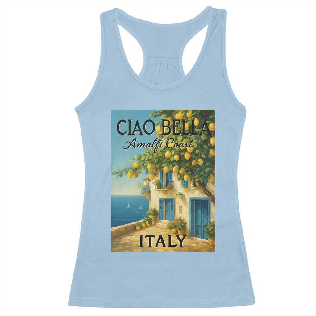 Italian Summer Amalfi Coast Racerback Tank Top Ciao Bella Italy Lemon - Wonder Print Shop