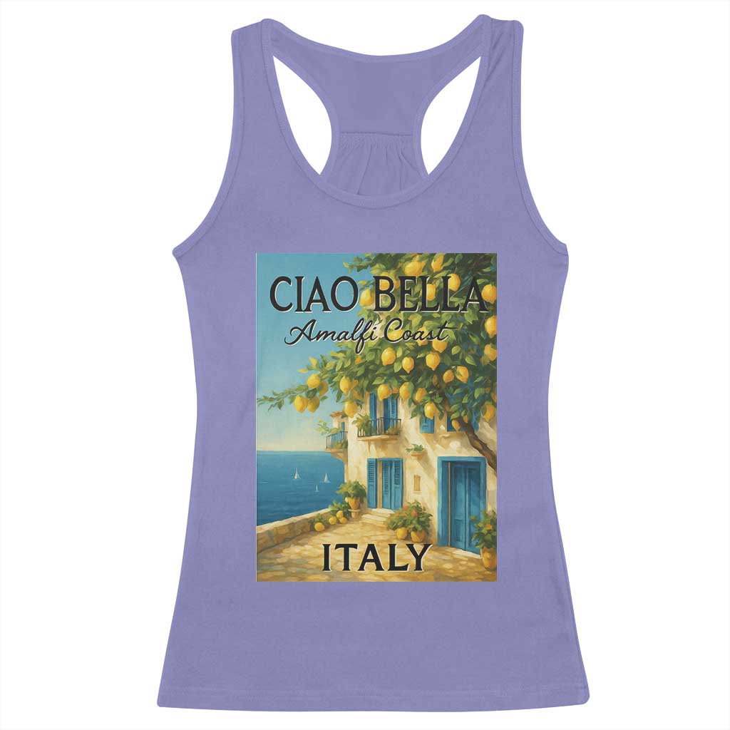 Italian Summer Amalfi Coast Racerback Tank Top Ciao Bella Italy Lemon - Wonder Print Shop
