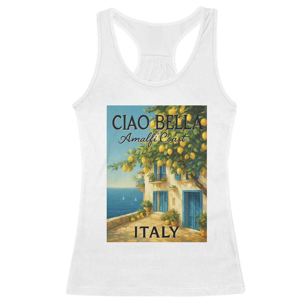 Italian Summer Amalfi Coast Racerback Tank Top Ciao Bella Italy Lemon - Wonder Print Shop