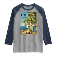 Italian Summer Amalfi Coast Raglan Shirt Ciao Bella Italy Lemon - Wonder Print Shop