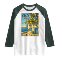 Italian Summer Amalfi Coast Raglan Shirt Ciao Bella Italy Lemon - Wonder Print Shop