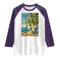 Italian Summer Amalfi Coast Raglan Shirt Ciao Bella Italy Lemon - Wonder Print Shop