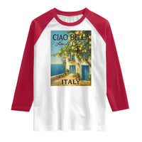 Italian Summer Amalfi Coast Raglan Shirt Ciao Bella Italy Lemon - Wonder Print Shop