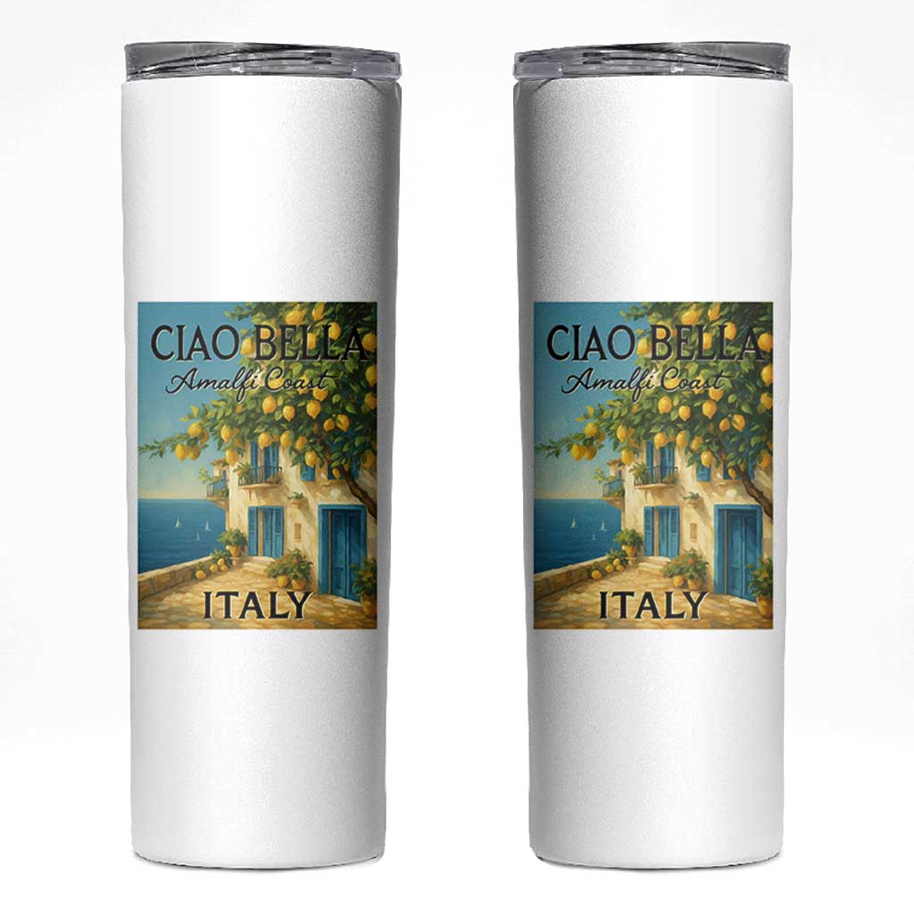 Italian Summer Amalfi Coast Skinny Tumbler Ciao Bella Italy Lemon - Wonder Print Shop
