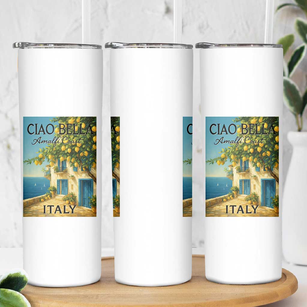Italian Summer Amalfi Coast Skinny Tumbler Ciao Bella Italy Lemon - Wonder Print Shop
