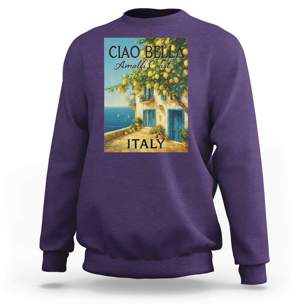 Italian Summer Amalfi Coast Sweatshirt Ciao Bella Italy Lemon - Wonder Print Shop