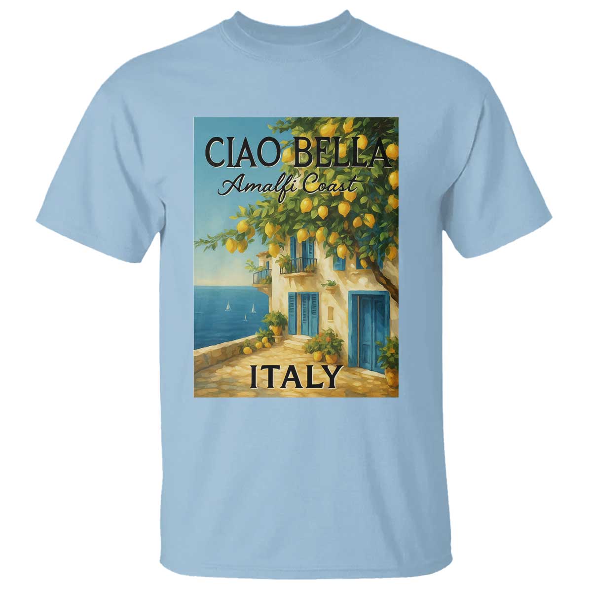 Italian Summer Amalfi Coast T Shirt Ciao Bella Italy Lemon - Wonder Print Shop