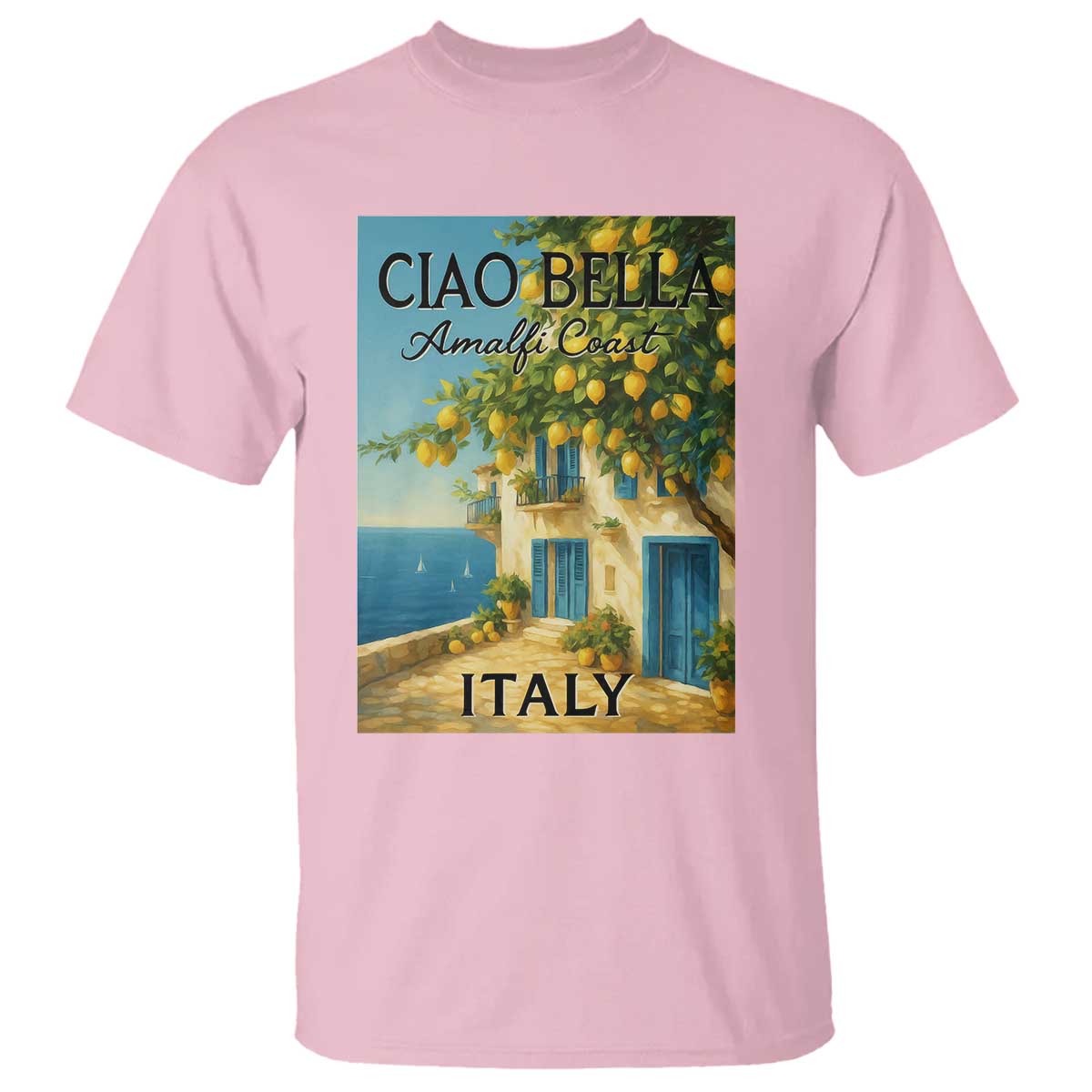 Italian Summer Amalfi Coast T Shirt Ciao Bella Italy Lemon - Wonder Print Shop