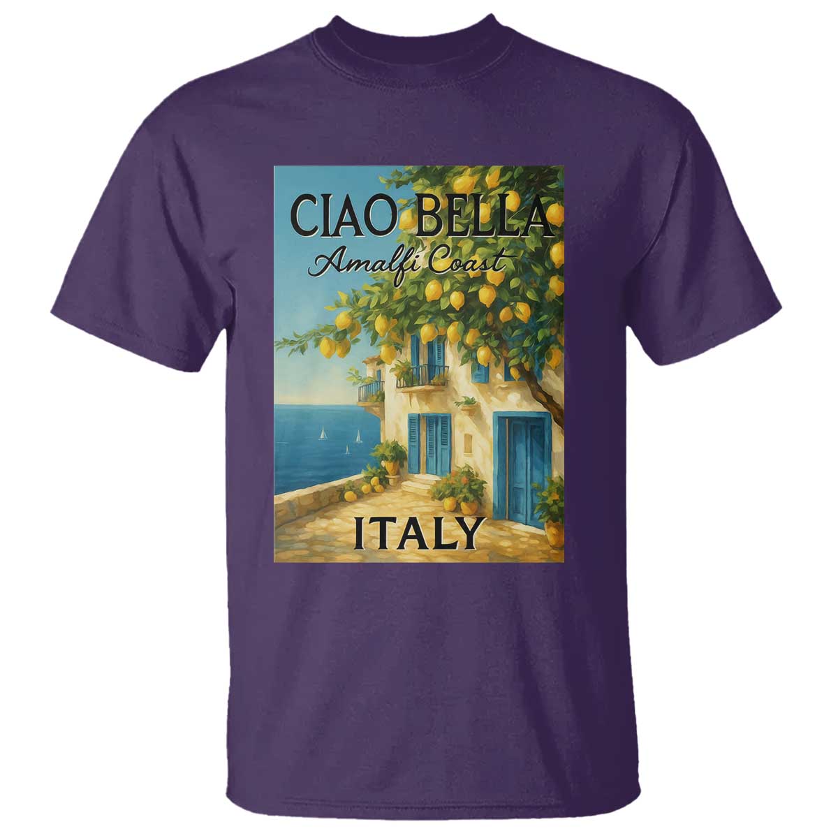 Italian Summer Amalfi Coast T Shirt Ciao Bella Italy Lemon - Wonder Print Shop