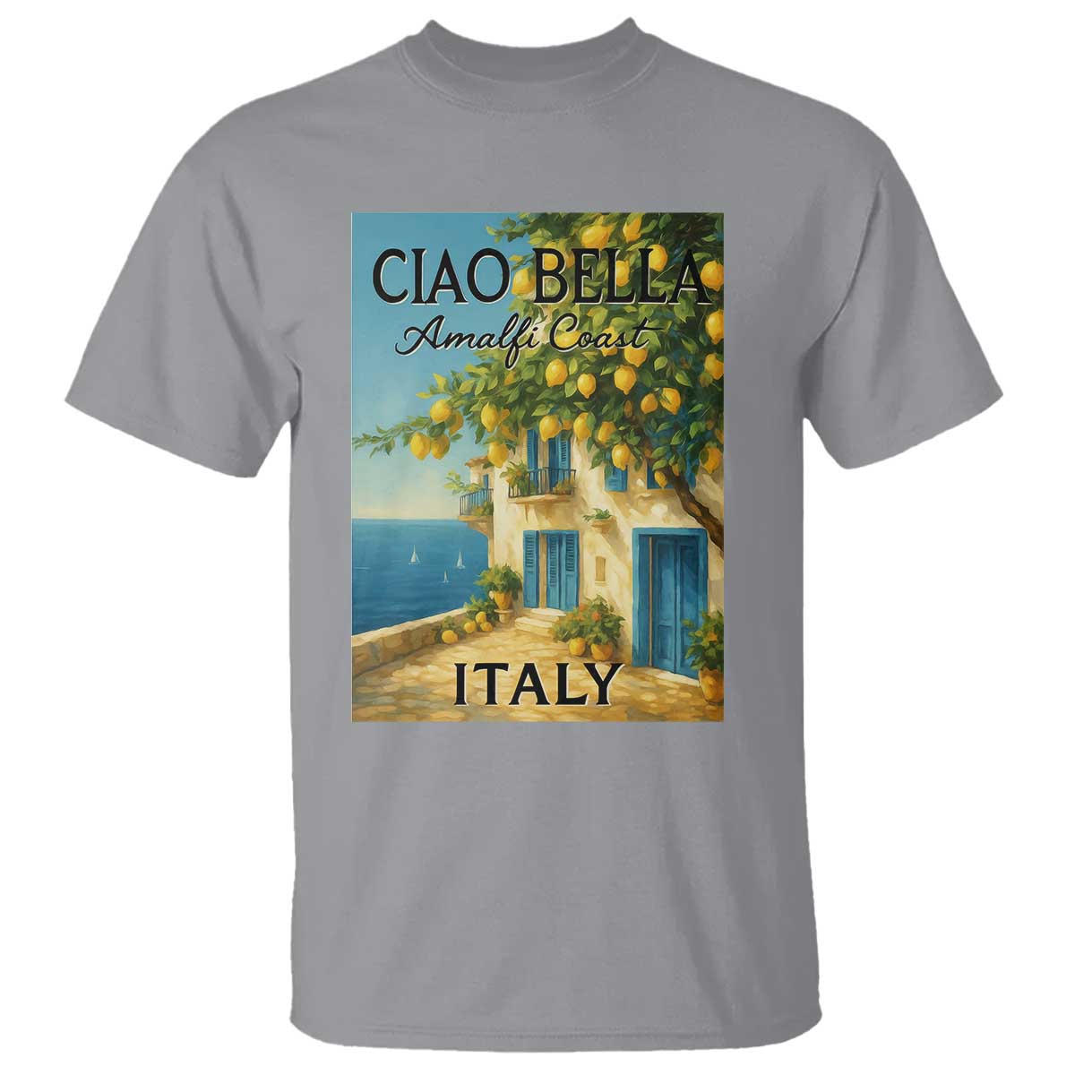 Italian Summer Amalfi Coast T Shirt Ciao Bella Italy Lemon - Wonder Print Shop