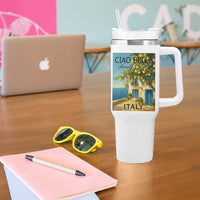 Italian Summer Amalfi Coast Tumbler With Handle Ciao Bella Italy Lemon - Wonder Print Shop