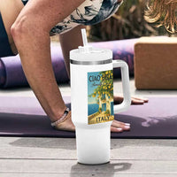 Italian Summer Amalfi Coast Tumbler With Handle Ciao Bella Italy Lemon - Wonder Print Shop