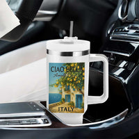 Italian Summer Amalfi Coast Tumbler With Handle Ciao Bella Italy Lemon - Wonder Print Shop