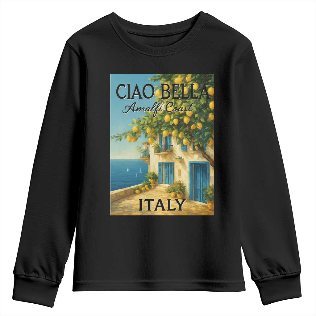 Italian Summer Amalfi Coast Youth Sweatshirt Ciao Bella Italy Lemon - Wonder Print Shop