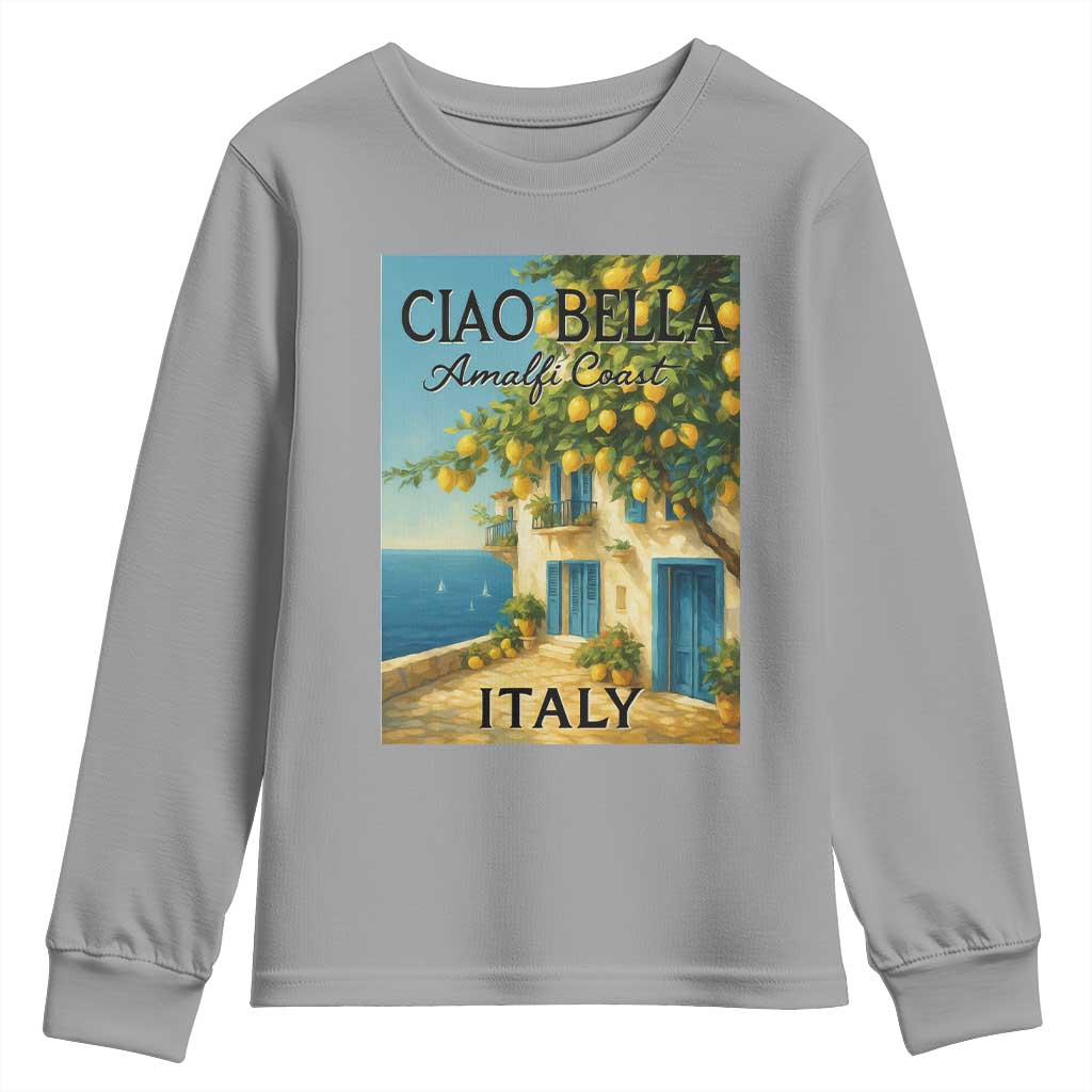 Italian Summer Amalfi Coast Youth Sweatshirt Ciao Bella Italy Lemon - Wonder Print Shop