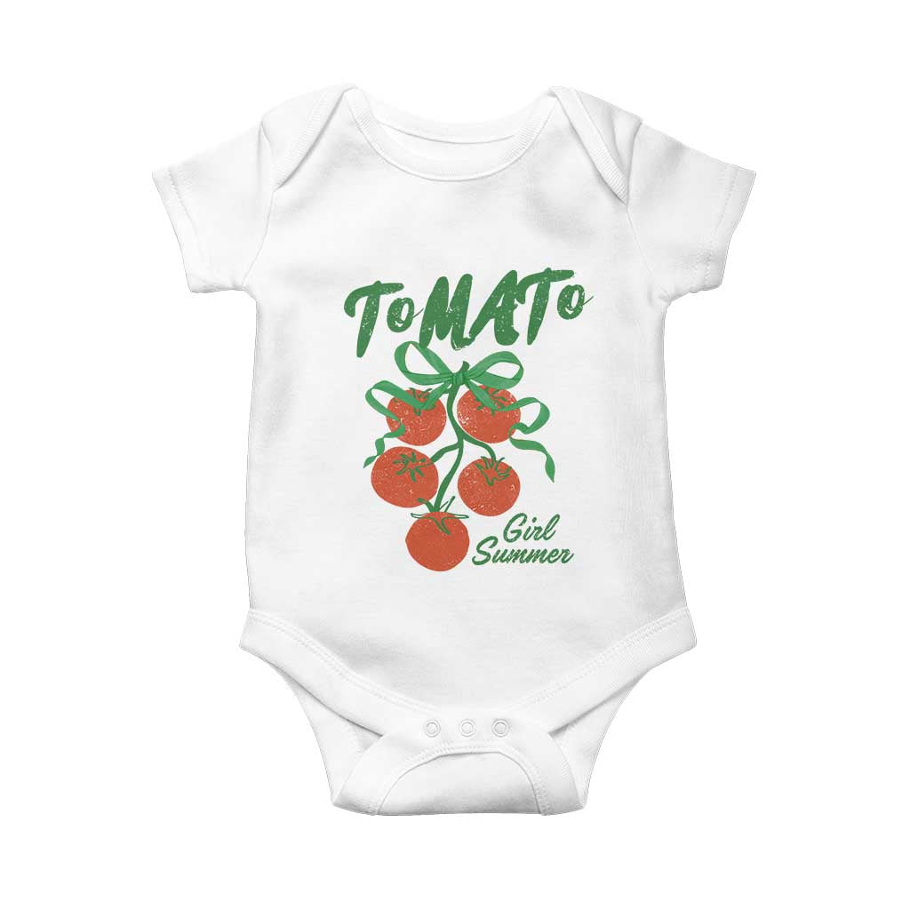 Funny Tomato Girl Summer Baby Onesie Tomato Fresh Fruit Cottagecore Aesthetic - Wonder Print Shop