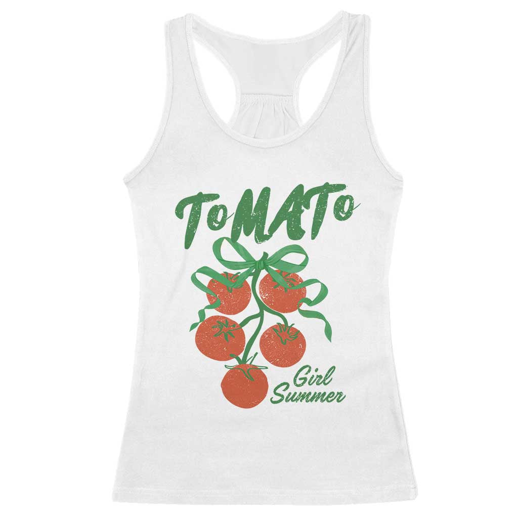 Funny Tomato Girl Summer Racerback Tank Top Tomato Fresh Fruit Cottagecore Aesthetic - Wonder Print Shop