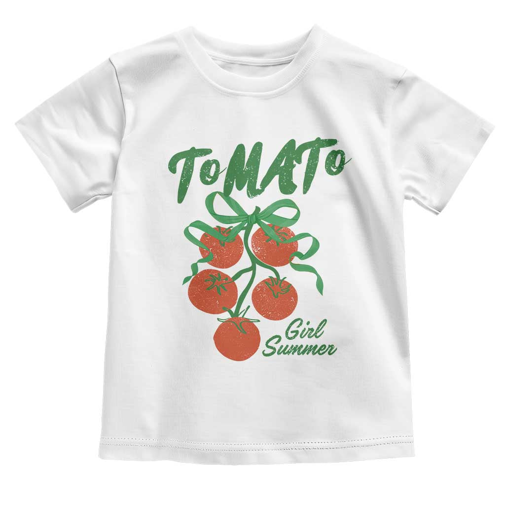 Funny Tomato Girl Summer Toddler T Shirt Tomato Fresh Fruit Cottagecore Aesthetic - Wonder Print Shop