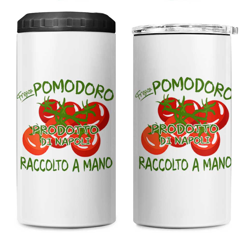 Italian Tomato 4 in 1 Can Cooler Tumbler Fresco Pomodoro Prodotto Di Napoli Cottagecore Aesthetic - Wonder Print Shop