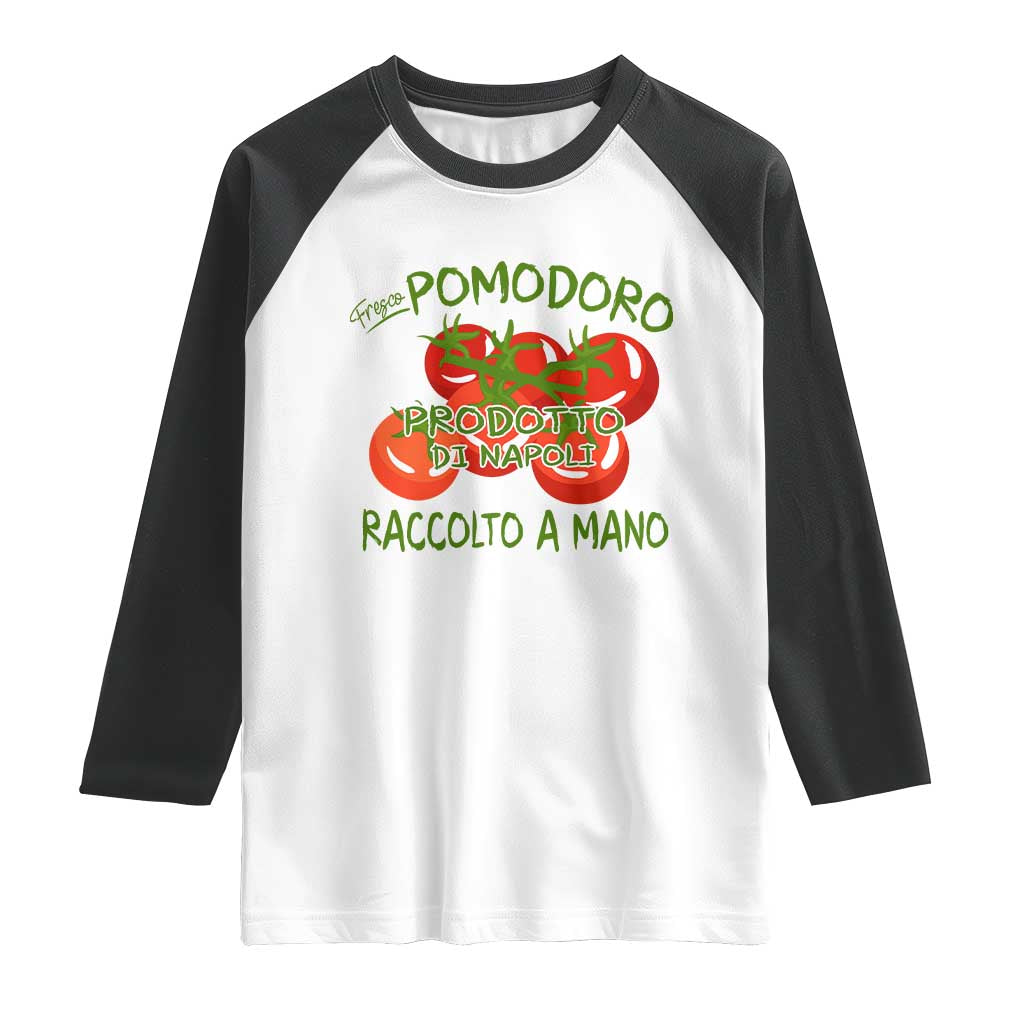 Italian Tomato Raglan Shirt Fresco Pomodoro Prodotto Di Napoli Cottagecore Aesthetic - Wonder Print Shop