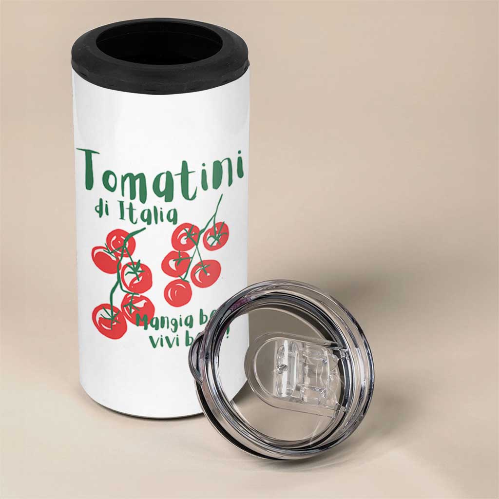 Italian Tomato 4 in 1 Can Cooler Tumbler Tomatini Di Italia Vegetable Garden Lover - Wonder Print Shop