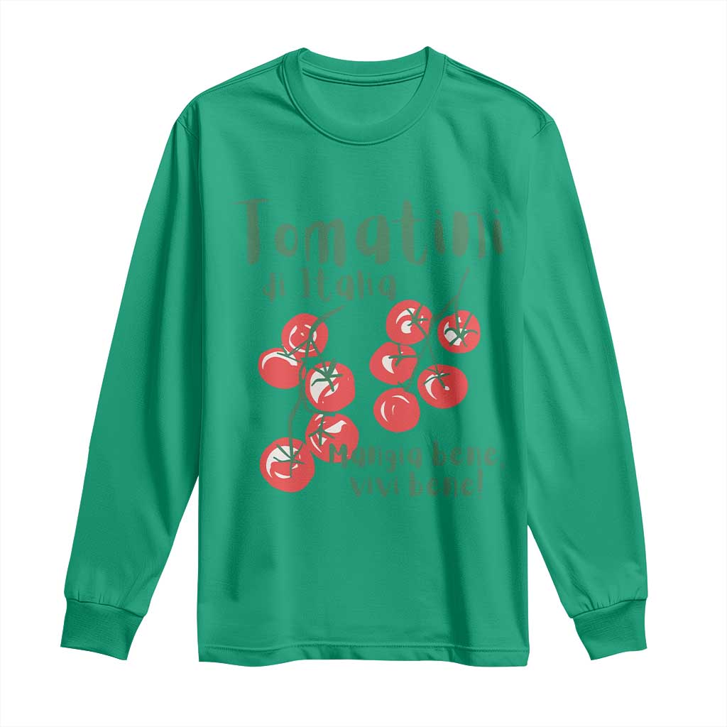 Italian Tomato Long Sleeve Shirt Tomatini Di Italia Vegetable Garden Lover - Wonder Print Shop