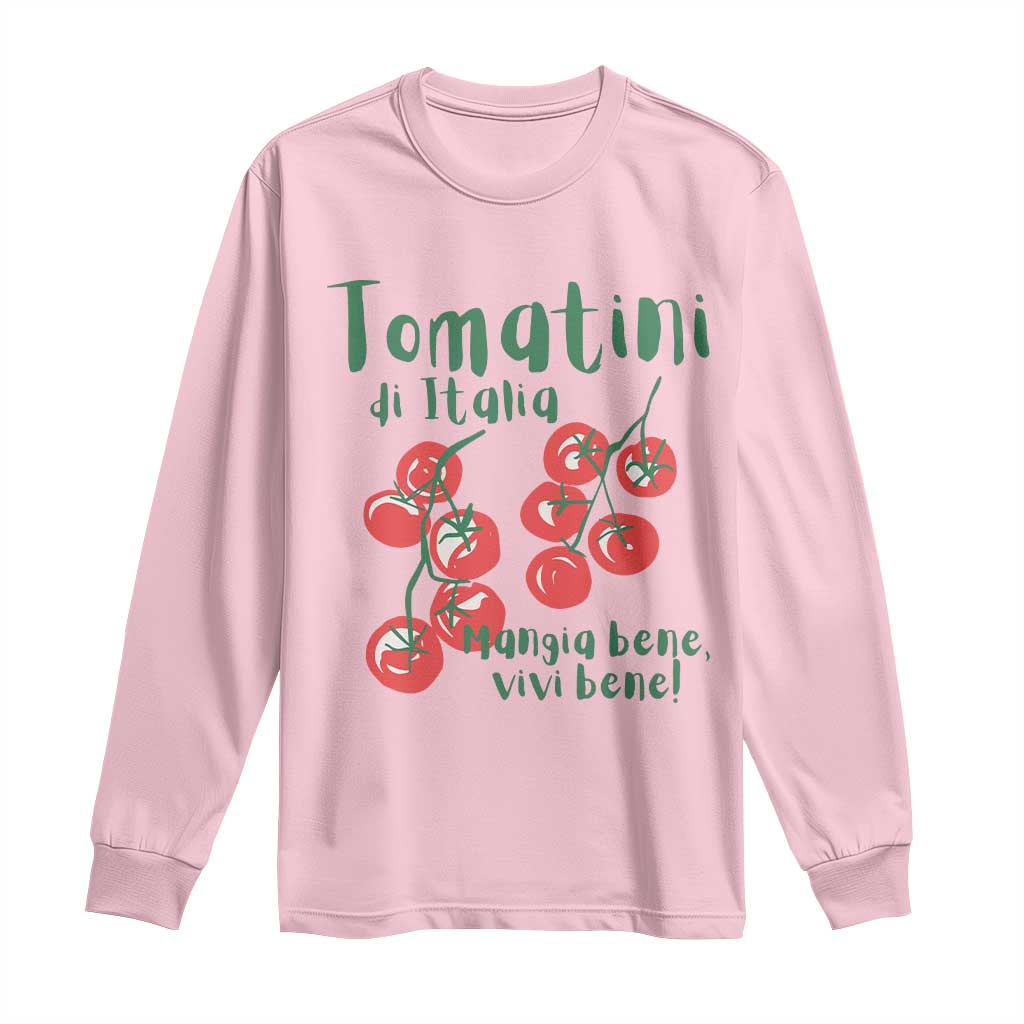Italian Tomato Long Sleeve Shirt Tomatini Di Italia Vegetable Garden Lover - Wonder Print Shop