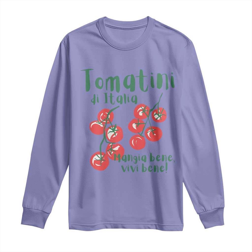 Italian Tomato Long Sleeve Shirt Tomatini Di Italia Vegetable Garden Lover - Wonder Print Shop