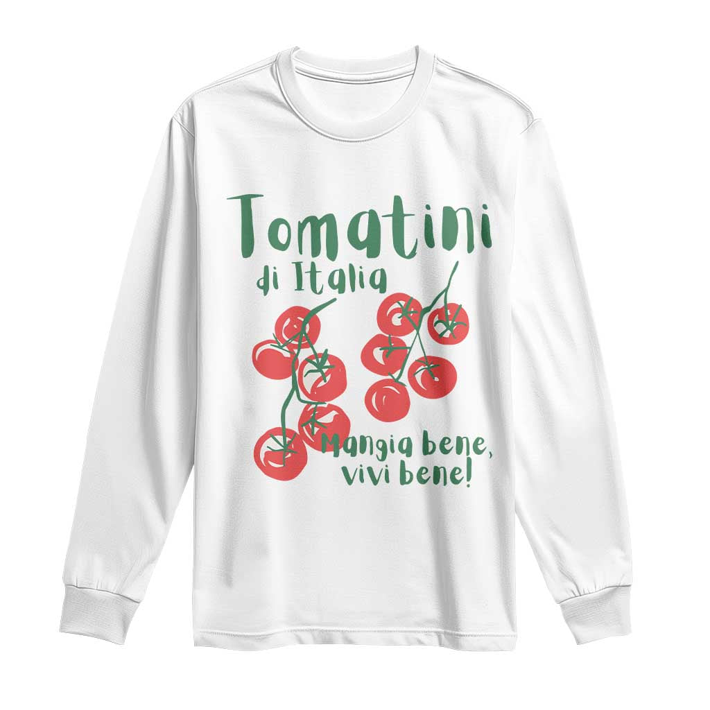 Italian Tomato Long Sleeve Shirt Tomatini Di Italia Vegetable Garden Lover - Wonder Print Shop