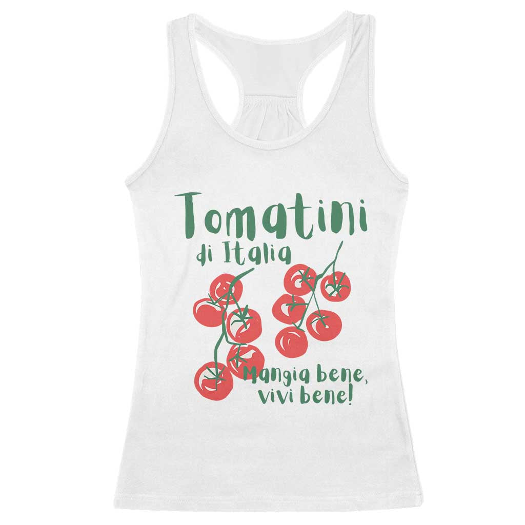 Italian Tomato Racerback Tank Top Tomatini Di Italia Vegetable Garden Lover - Wonder Print Shop