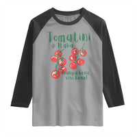 Italian Tomato Raglan Shirt Tomatini Di Italia Vegetable Garden Lover - Wonder Print Shop