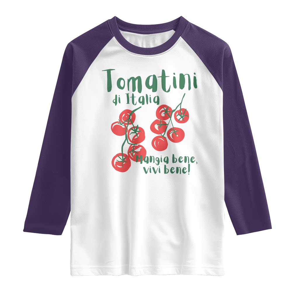 Italian Tomato Raglan Shirt Tomatini Di Italia Vegetable Garden Lover - Wonder Print Shop