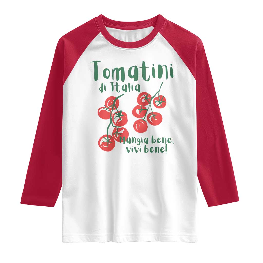 Italian Tomato Raglan Shirt Tomatini Di Italia Vegetable Garden Lover - Wonder Print Shop