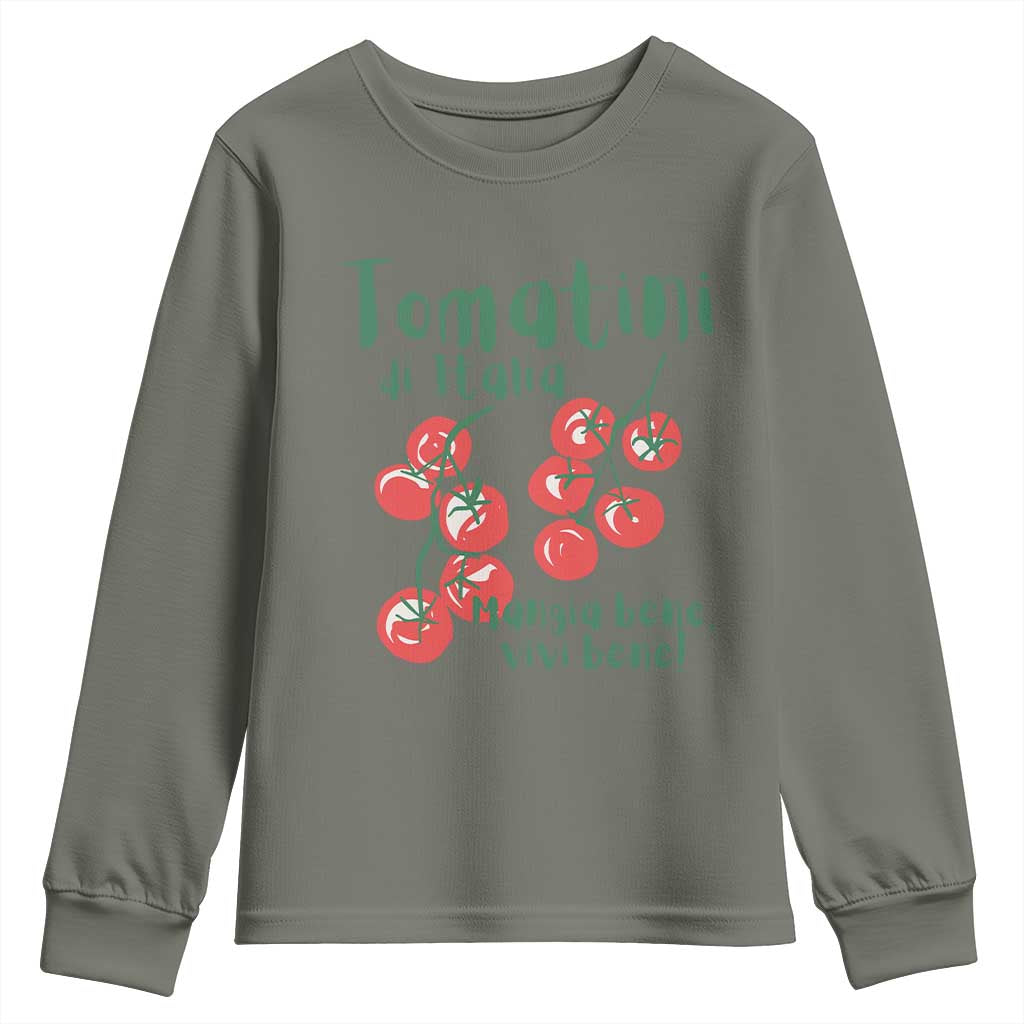 Italian Tomato Youth Sweatshirt Tomatini Di Italia Vegetable Garden Lover - Wonder Print Shop