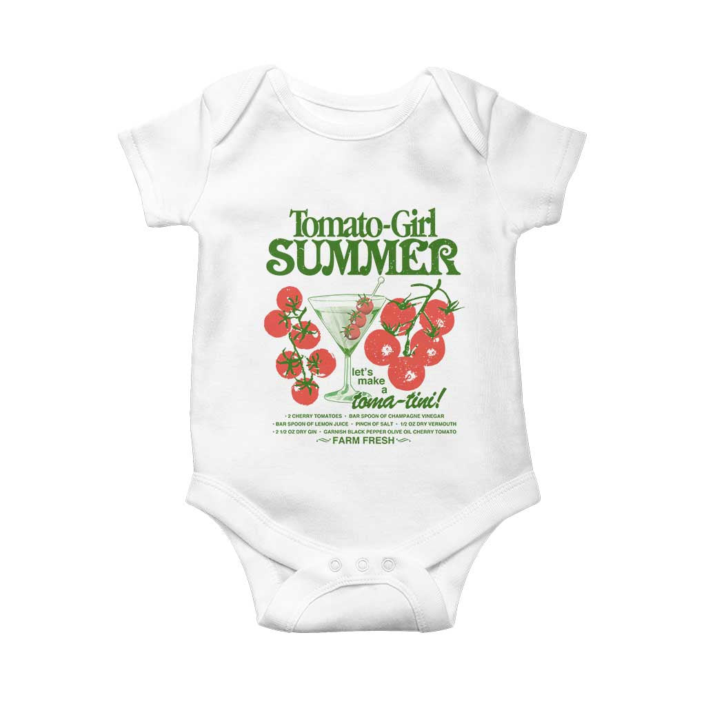 Tomato Girl Summer Baby Onesie Lets Make A Tomatini Italian Summer Cottagecore Aesthetic - Wonder Print Shop