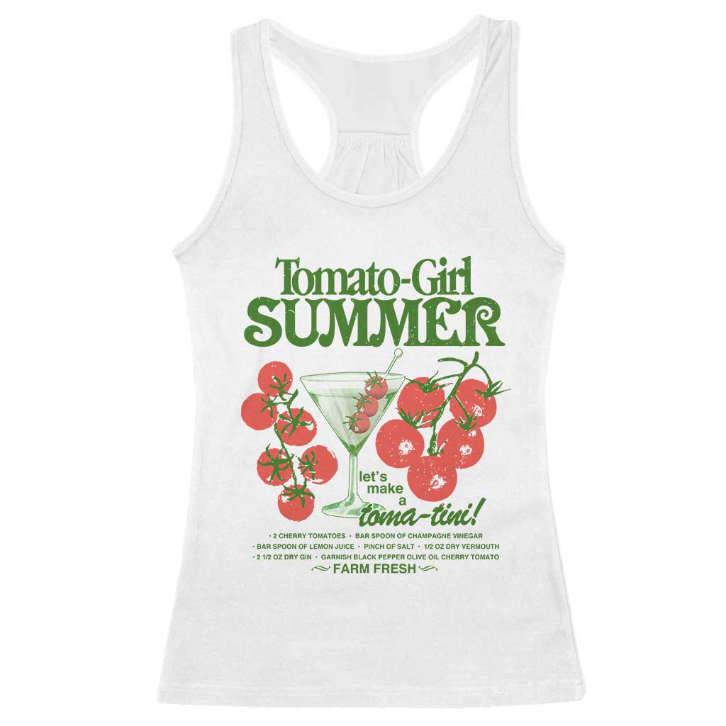 Tomato Girl Summer Racerback Tank Top Lets Make A Tomatini Italian Summer Cottagecore Aesthetic - Wonder Print Shop