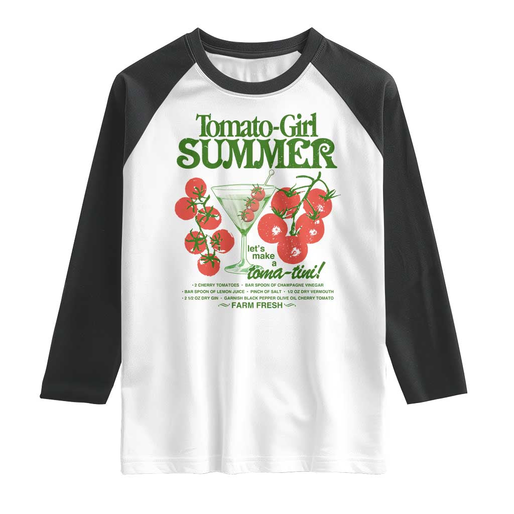 Tomato Girl Summer Raglan Shirt Lets Make A Tomatini Italian Summer Cottagecore Aesthetic - Wonder Print Shop