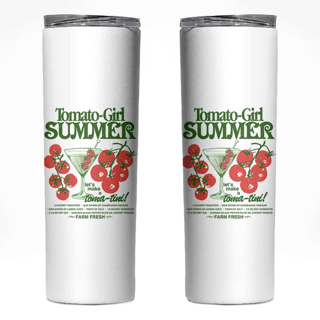 Tomato Girl Summer Skinny Tumbler Lets Make A Tomatini Italian Summer Cottagecore Aesthetic - Wonder Print Shop