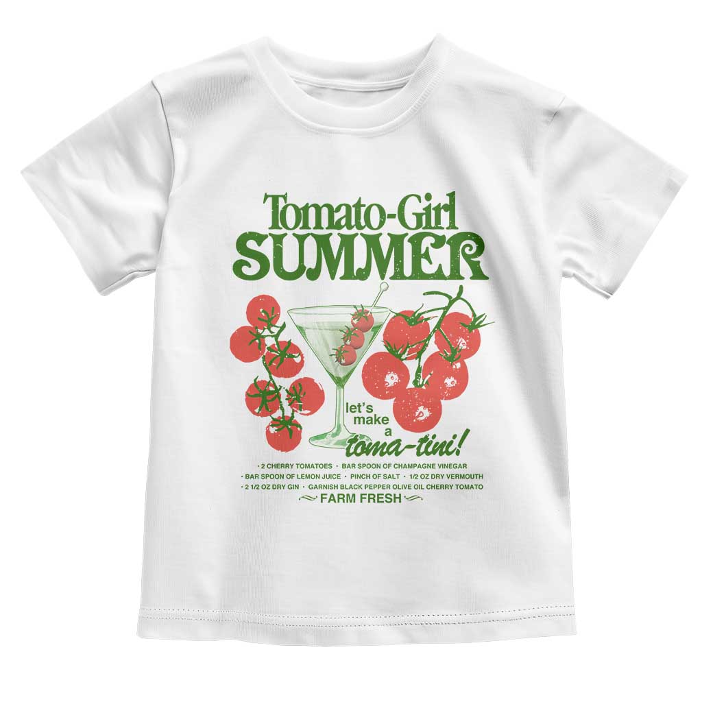 Tomato Girl Summer Toddler T Shirt Lets Make A Tomatini Italian Summer Cottagecore Aesthetic - Wonder Print Shop