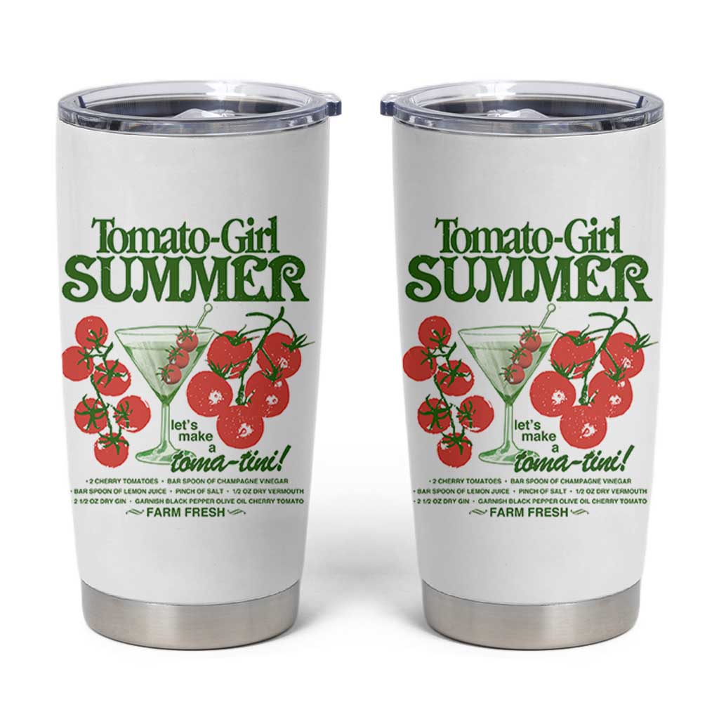 Tomato Girl Summer Tumbler Cup Lets Make A Tomatini Italian Summer Cottagecore Aesthetic - Wonder Print Shop