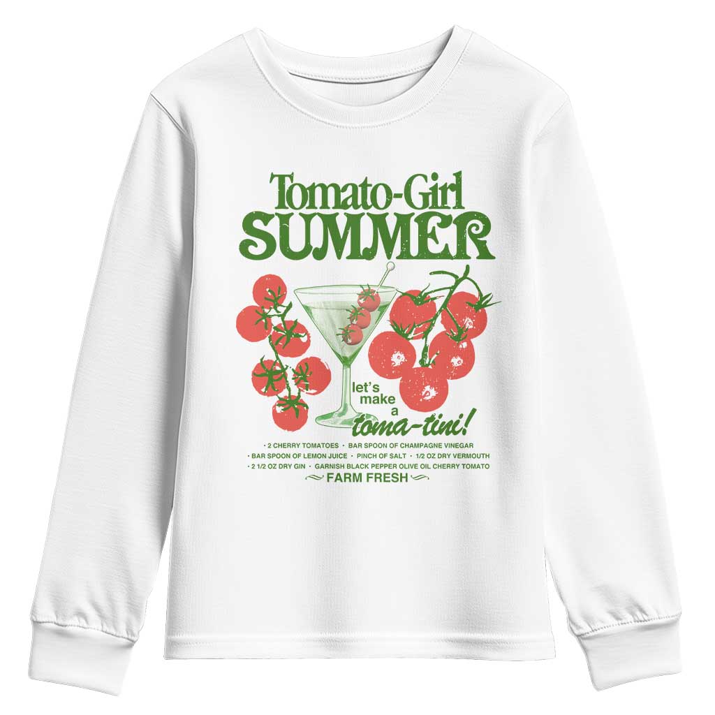 Tomato Girl Summer Youth Sweatshirt Lets Make A Tomatini Italian Summer Cottagecore Aesthetic - Wonder Print Shop