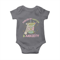 Funny Fueled By Matcha And Anxiety Baby Onesie Matcha Lover - Wonder Print Shop