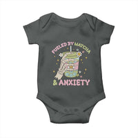 Funny Fueled By Matcha And Anxiety Baby Onesie Matcha Lover - Wonder Print Shop