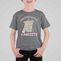 Funny Fueled By Matcha And Anxiety T Shirt For Kid Matcha Lover - Wonder Print Shop