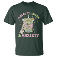Funny Fueled By Matcha And Anxiety T Shirt Matcha Lover - Wonder Print Shop