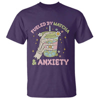 Funny Fueled By Matcha And Anxiety T Shirt Matcha Lover - Wonder Print Shop