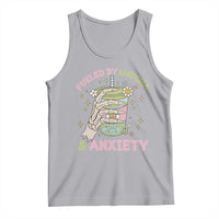 Funny Fueled By Matcha And Anxiety Tank Top Matcha Lover - Wonder Print Shop