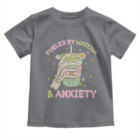 Funny Fueled By Matcha And Anxiety Toddler T Shirt Matcha Lover - Wonder Print Shop